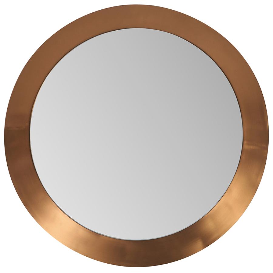 80cm Oculus Gold Round Mirror